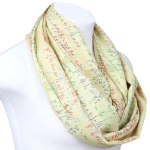 Mathematics infinity Scarf colorful math womens